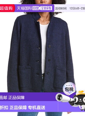 自营EILEEN FISHER Stand Collar Jacket - blue 美国奥莱直发