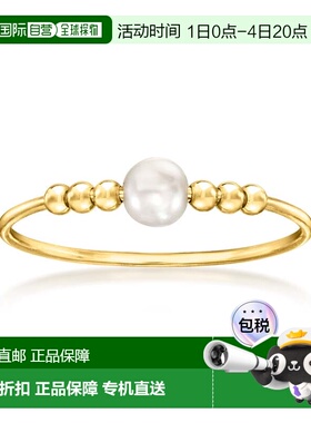 自营Ross Simons的RS Pure意大利3.5-4mm 14kt黄金黄色养殖珍珠和