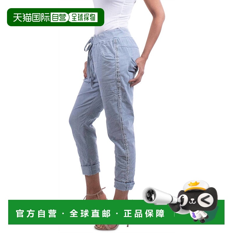 自营gigi modaWomen's Caterina Cotton Pants In Blue - blue 美