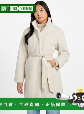 自营guessLaila Shearling Coat - vanilla blush 美国奥莱直发