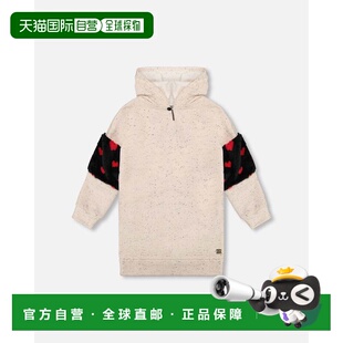 自营deux par deuxHooded Glittering French Terry Dress Beige