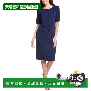 Waist Bow Papell 美国奥莱直 Dress blue Sheath 自营Adrianna