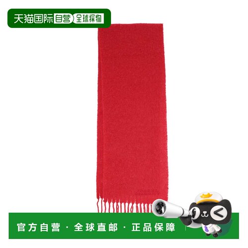 自营isabel marant红色羊驼-混合Logo刺绣围巾-红色 美国奥莱直发
