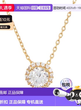 自营Adornia水晶光环项链金色水晶女士夏季透亮 美国奥莱直发吊坠