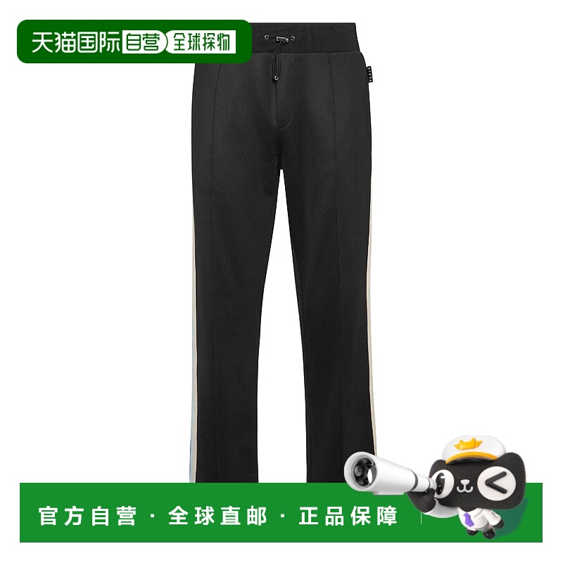 自营philipp pleinTracksuit Pants Stripes - black 美国奥莱直