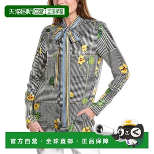 Renta Nasturtium Tie Shirt Twill Silk 自营Oscar Plaid