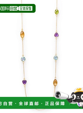 自营 liv oliver18k 金多宝石项链 - 金 美国奥莱直发锁骨链