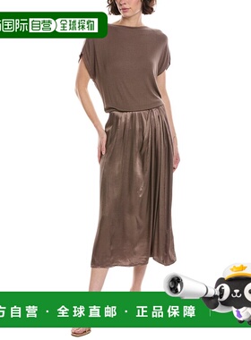自营Michael Stars Siobhan Twist Front 2-In-1 Midi Dress - bl