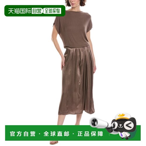 自营Michael Stars Siobhan Twist Front 2-In-1 Midi Dress - bl
