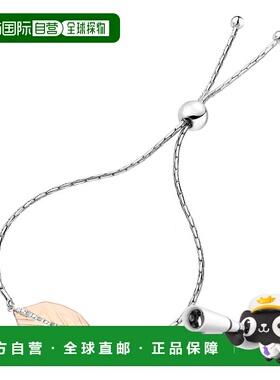 自营 vir jewels1/20 克拉钻石 Bolo 手链 0.925 纯银叶镀玫瑰金