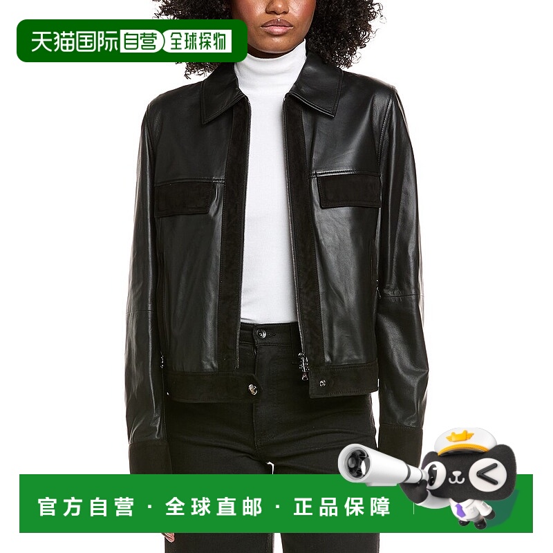 自营Bogner Alexia Leather Jacket - black 美国奥莱直发