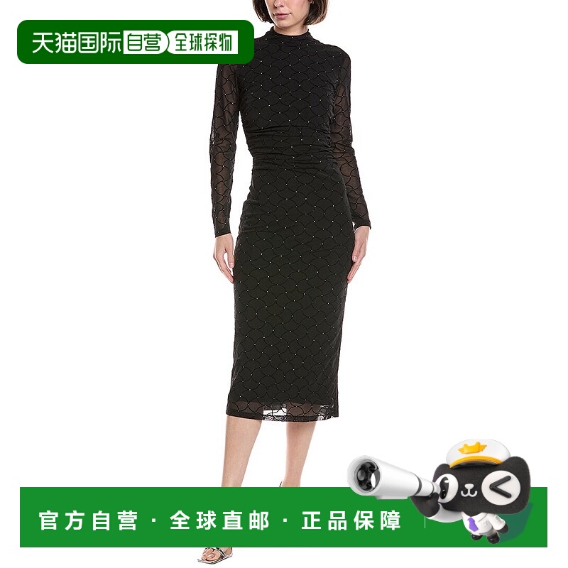 自营Ramy Brook Aurelia Maxi连衣裙-黑色 美国奥莱直发包臀裙