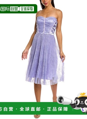 自营 Elisabetta Franchi 中长早秋新款连衣裙 紫色 美国奥莱直发