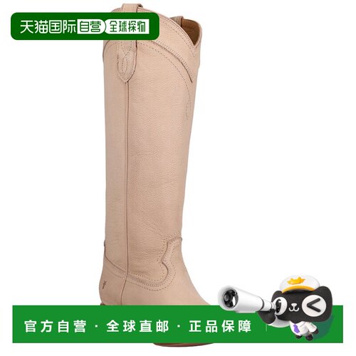 自营Frye Sacha膝盖皮革靴子-粉红色 美国奥莱直发