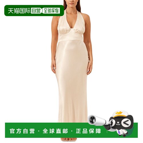 自营Shona Joy La Lune Plunged Halter Midi Dress - white 美国