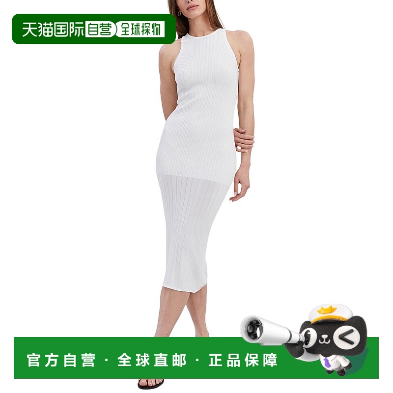 自营 solid & striped纯色条纹瓦雷娜连衣裙-白色 美国奥莱直发