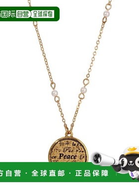 美国直邮2028 通用项链 饰品珍珠金色吊坠