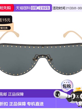 自营Versace Dark Gray Irregular Ladies Sunglasses VE2230B 10