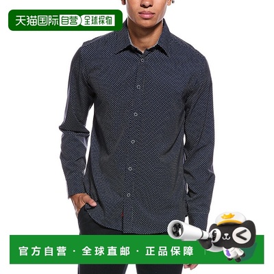 自营Report Collection 4-Way Geo Print Woven Sport Shirt - bl