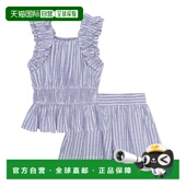 purple 自营Habitual 美国奥莱直发 Short Set Ruffle Smocked