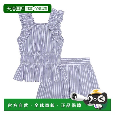 自营Habitual Ruffle Smocked Short Set - purple 美国奥莱直发