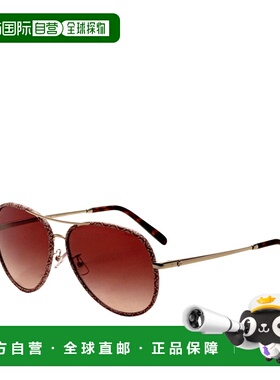 自营Tory Burch Women's 60mm Light Gold Brown Monogram Wrap S