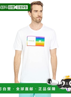 自营Hurley Pride Halfer T-Shirt Men's White Graphic Print Sh