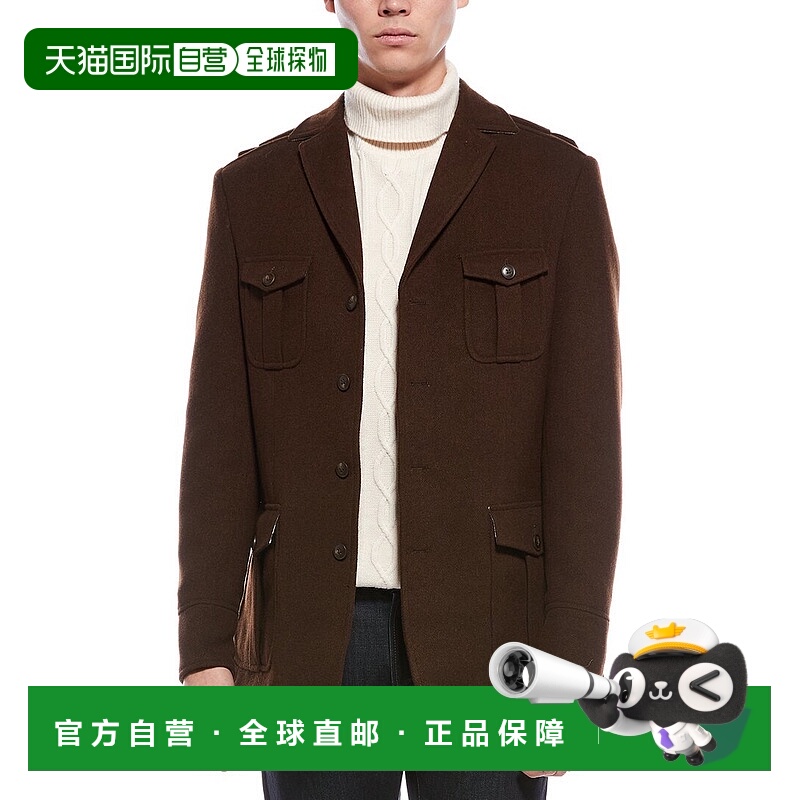 自营Paisley & Gray Wool-Blend Utility Jacket - brown 美国奥