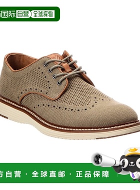 自营Johnston & Murphy Upton Knit Wingtip Shoe - brown 美国奥