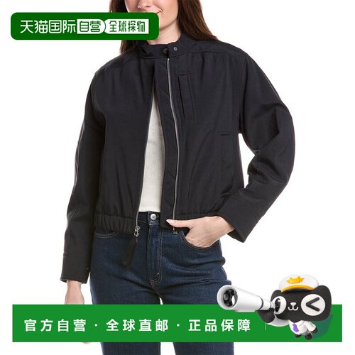 自营Vince Cropped Bomber Jacket - blue 美国奥莱直发