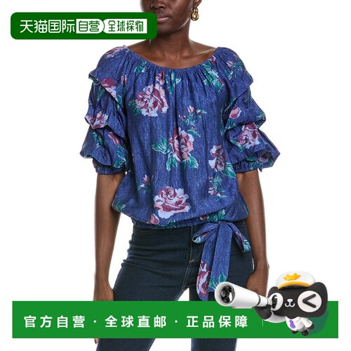自营Vince Camuto Off-The-Shoulder Top - blue 美国奥莱直发