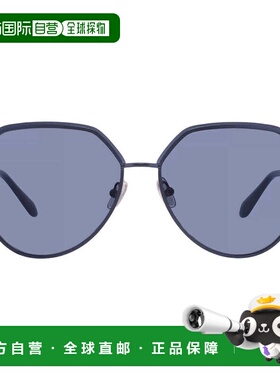 自营salvatore ferragamoFerragamo蓝色几何女士太阳镜SF325S 414