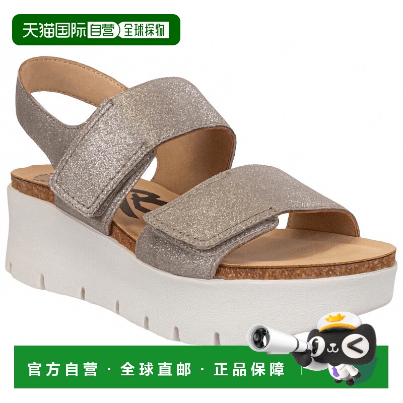 自营otbt银色女式Montane厚底凉鞋 美国奥莱直发