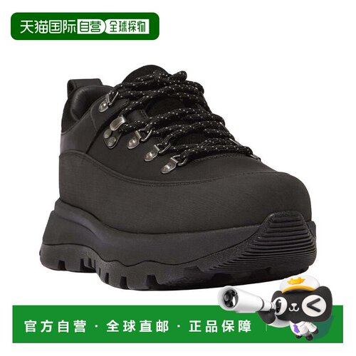 自营FitFlop Leather & Suede Sneaker - black 美国奥莱直发
