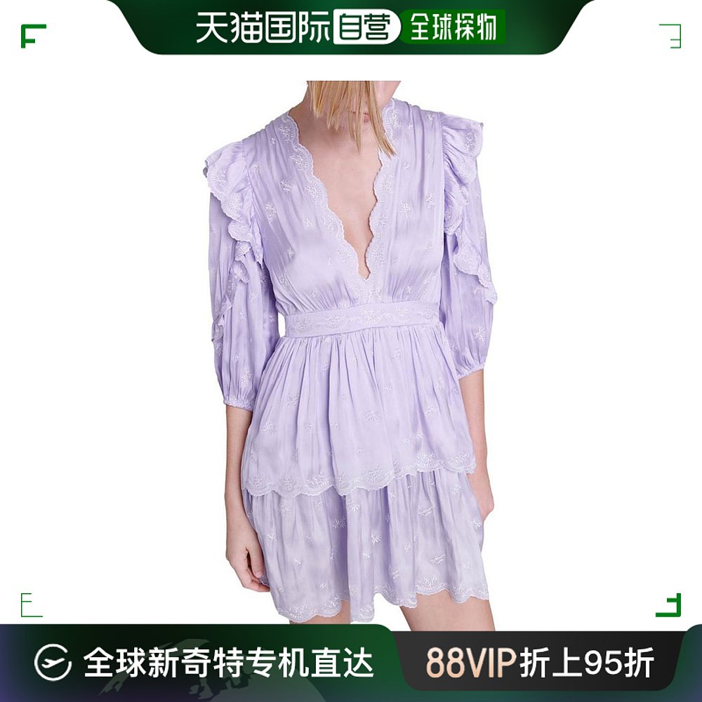 【美国直邮】maje 女士 连衣裙荷叶边衣服 女装/女士精品 连衣裙 原图主图