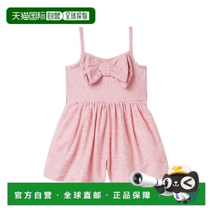 红色 自营 jack珍妮和杰克条纹蝴蝶结连体衣 and 美国奥莱 janie