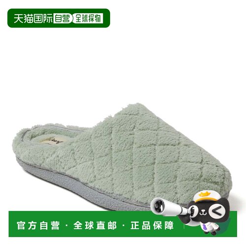 自营Dearfoams Womens Leslie Quilted Microfiber Terry Memory
