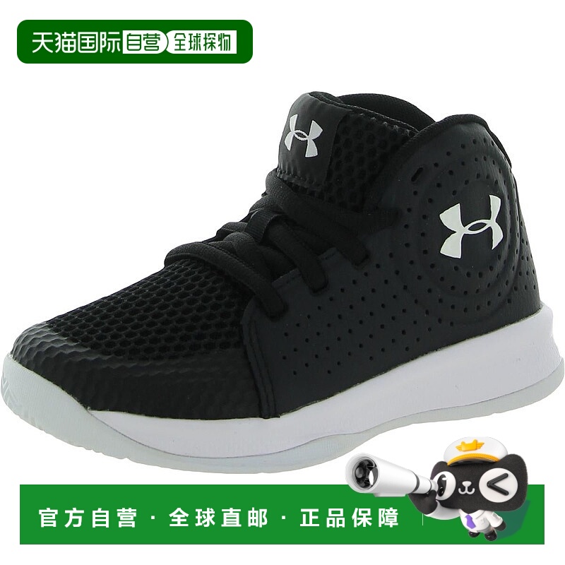 自营under armourUA PS Jet 2019男孩皮革健身房运动和训练鞋-黑
