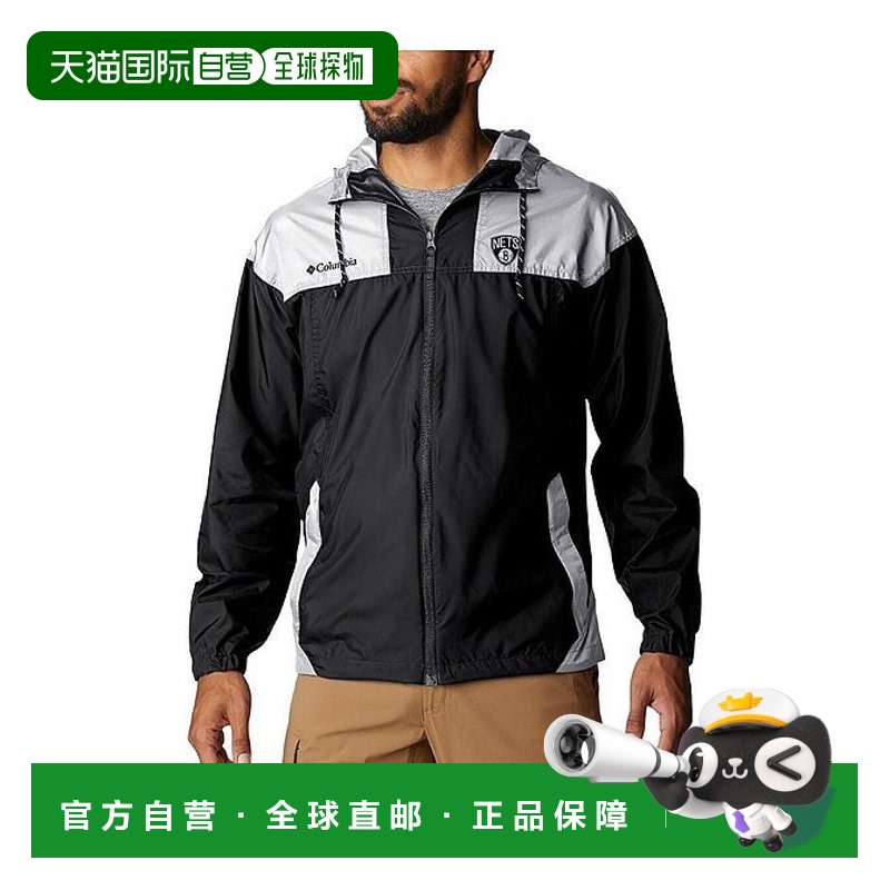 【美国直邮】Columbia Brooklyn Nets 男士黑色大码闪电前进全拉