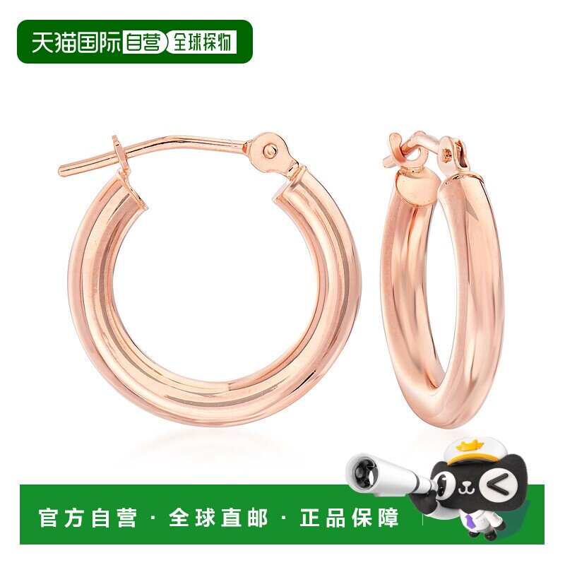 自营Ross-Simons 2.5 毫米 14kt 玫瑰金圈形耳环 - 粉红色 美国奥