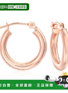 自营 Ross-Simons 2.5 毫米 14kt 玫瑰金圈形耳环 - 粉红色 美国