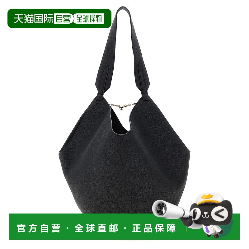 自营khaite'Lotus Small' Shopping Bag - black 美国奥莱直发