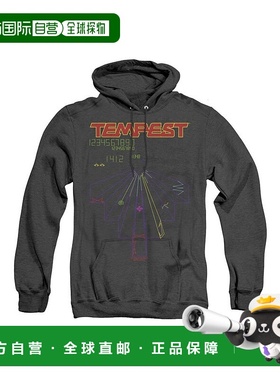 自营 gildanAtari Tempest Screen 成人 Heather 连帽衫 - 黑色