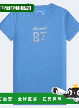 自营Aeropostale 87水钻图案T恤-蓝色467 美国奥莱直发
