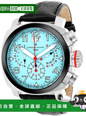 自营Christian Van Sant Men's Grand Python Blue Round 48mm -