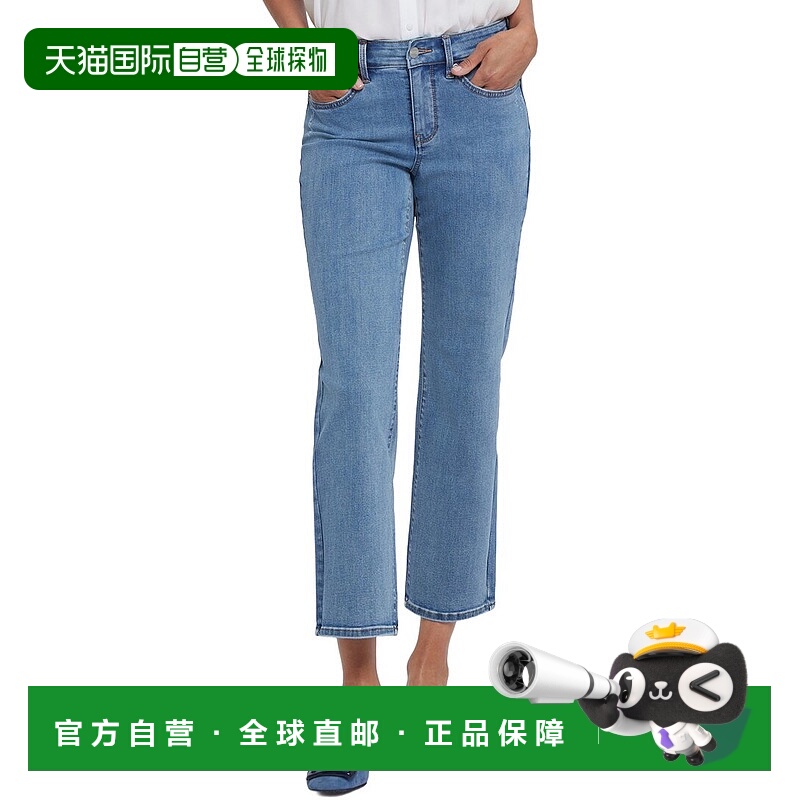 自营NYDJ娇小玛丽莲 米诺卡岛直筒牛仔裤-蓝色 美国奥莱直发