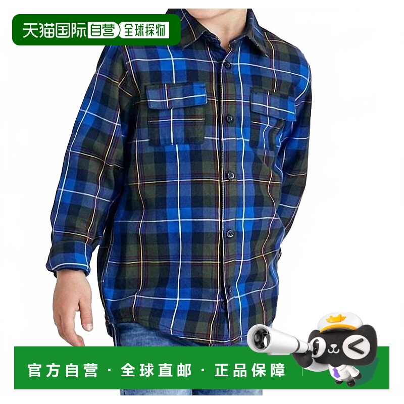 自营mayoral格子纽扣领衬衫,多色蓝色 美国奥莱直发