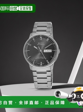 自营Mido Commander Chronometer 烟灰色表盘钢男士手表 M021.431