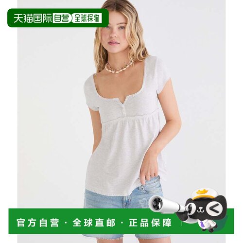 自营Aeropostale Seriously Soft Y2k Babydoll Henley - lightes