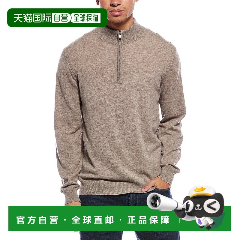 自营Brodie Cashmere Classic Wool & Cashmere-Blend 1/4-Zip Mo